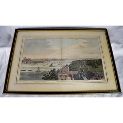 View of Lambeth from Millbank. [Hand-Colored Engraving of London]
